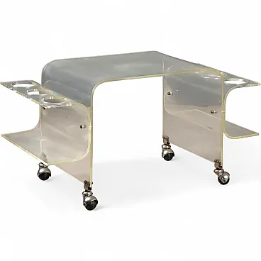 Plexiglass bar cart, late 20th century