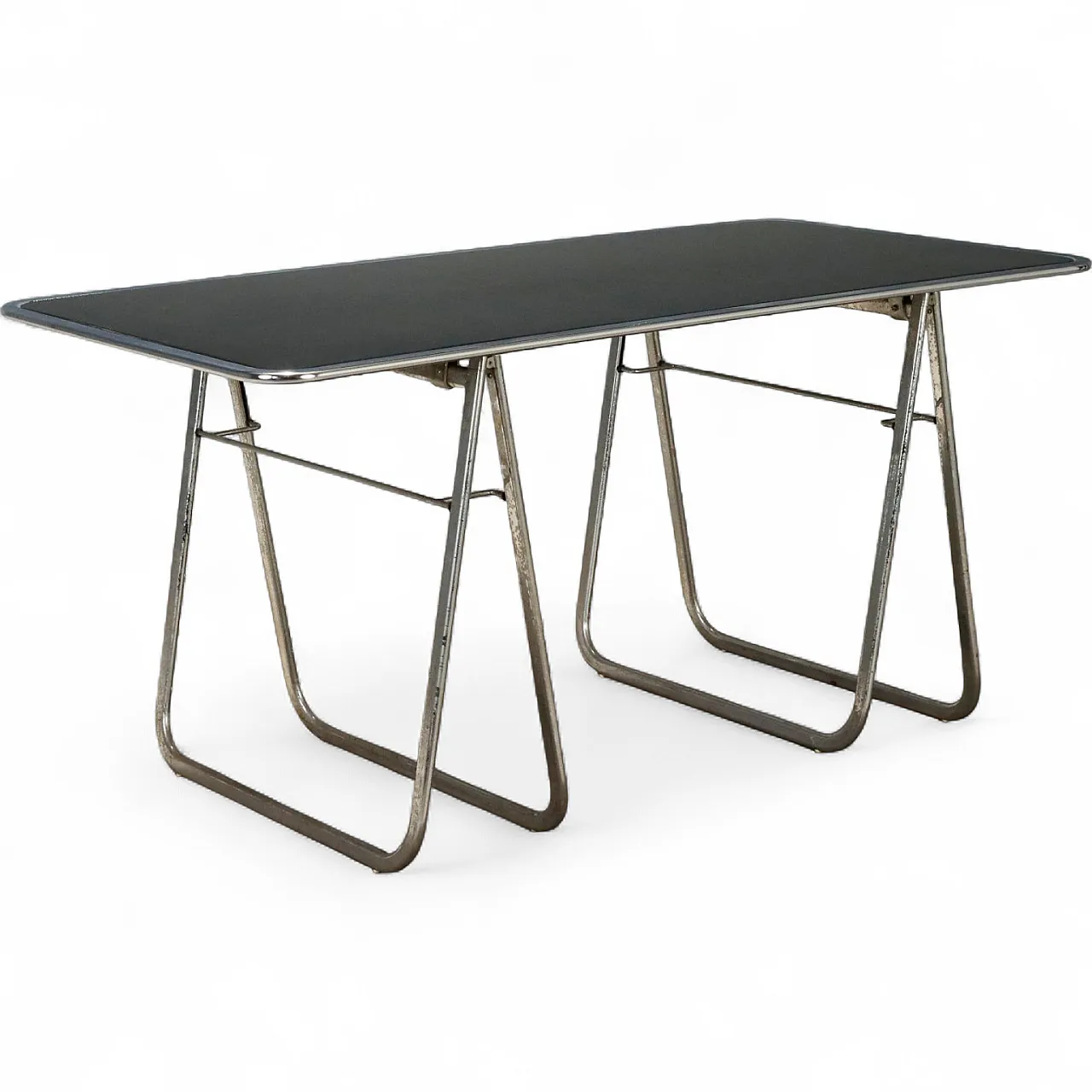 Table in chromed metal, 1970s 10