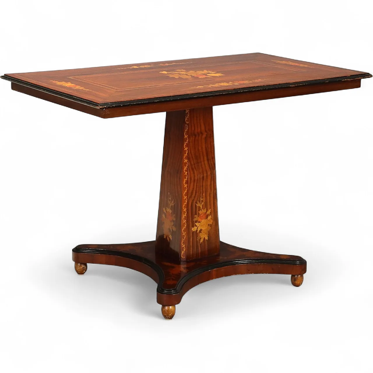 Coffee table in rosewood and mahogany, 19th century 11