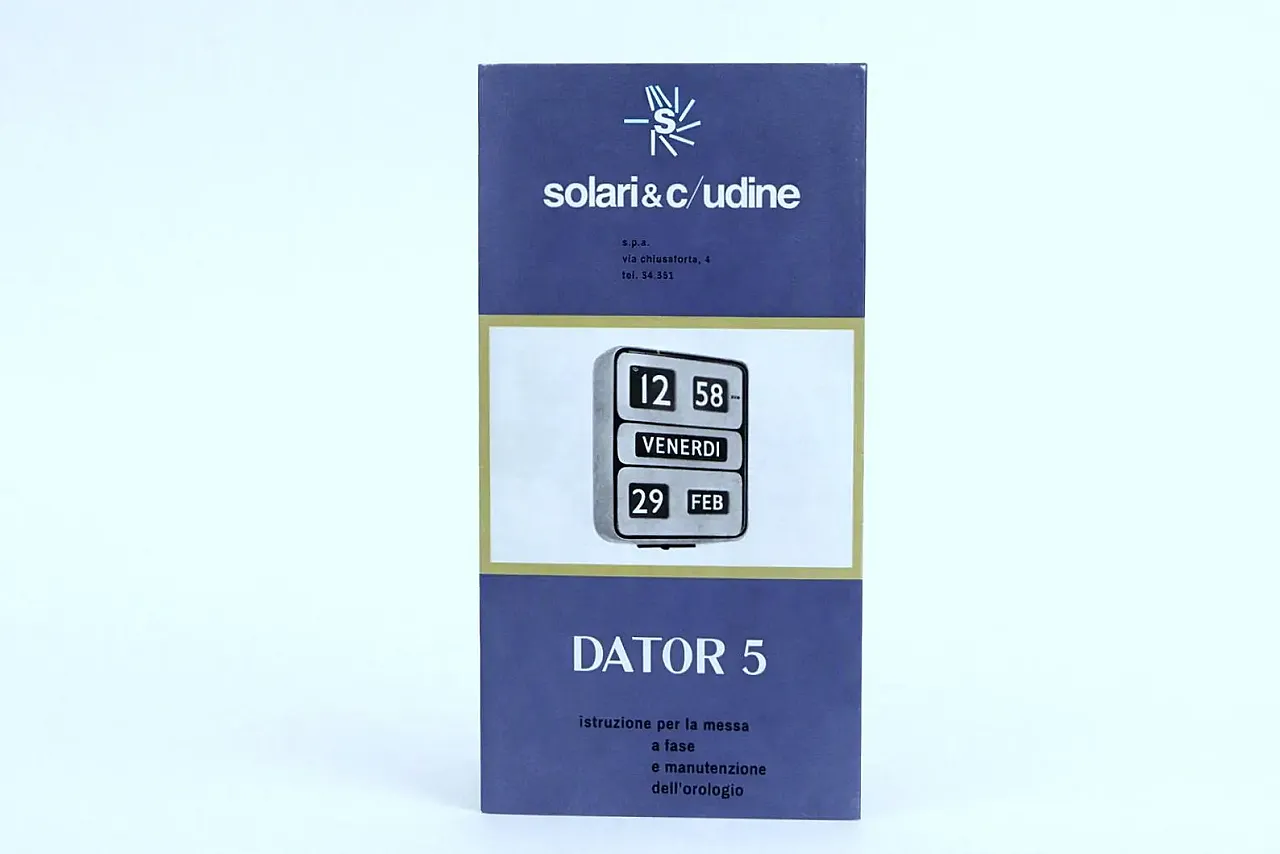 Clock mod. DATOR 5 by Gino Valle for Solari Udine, 1950s 14
