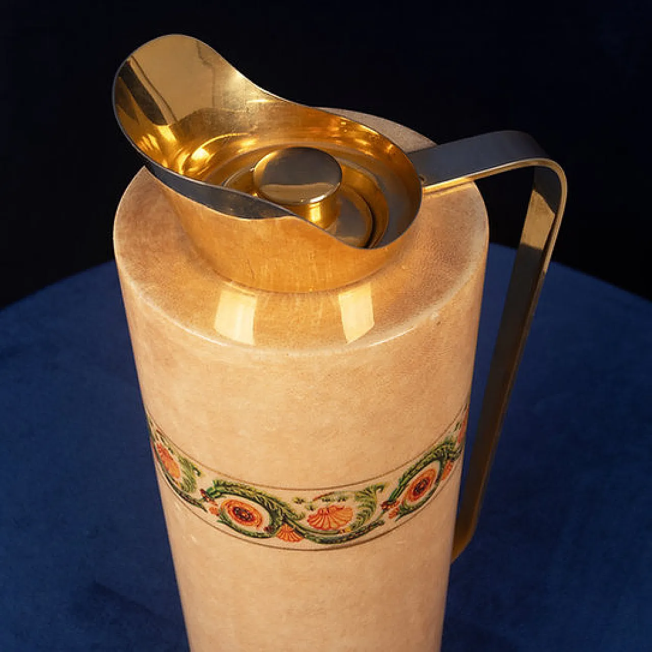 Thermos in pergamena di pelle di capra di Aldo Tura, anni '70 12