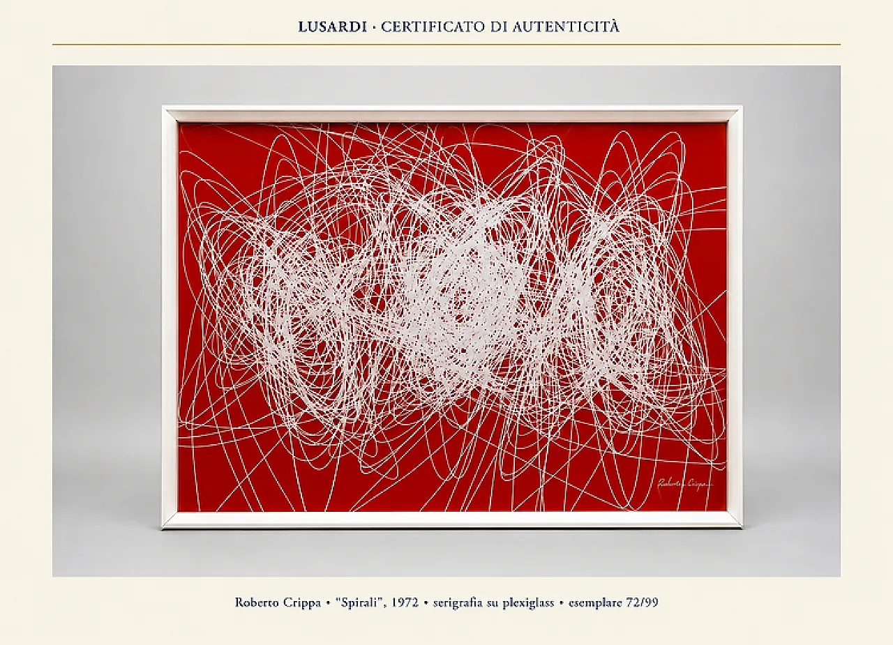 Spirali di Roberto Crippa, serigrafia su plexiglass, anni '90 2