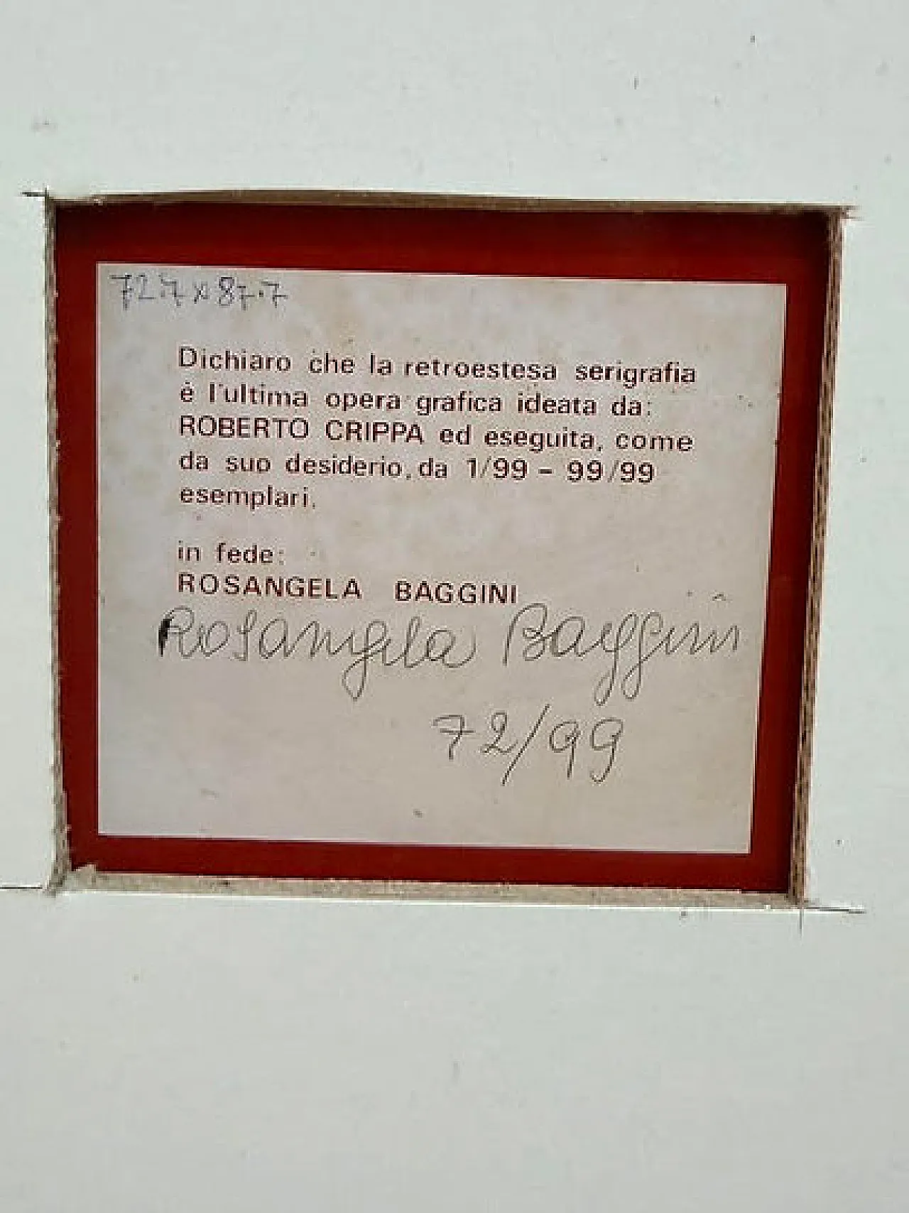 Spirali di Roberto Crippa, serigrafia su plexiglass, anni '90 4