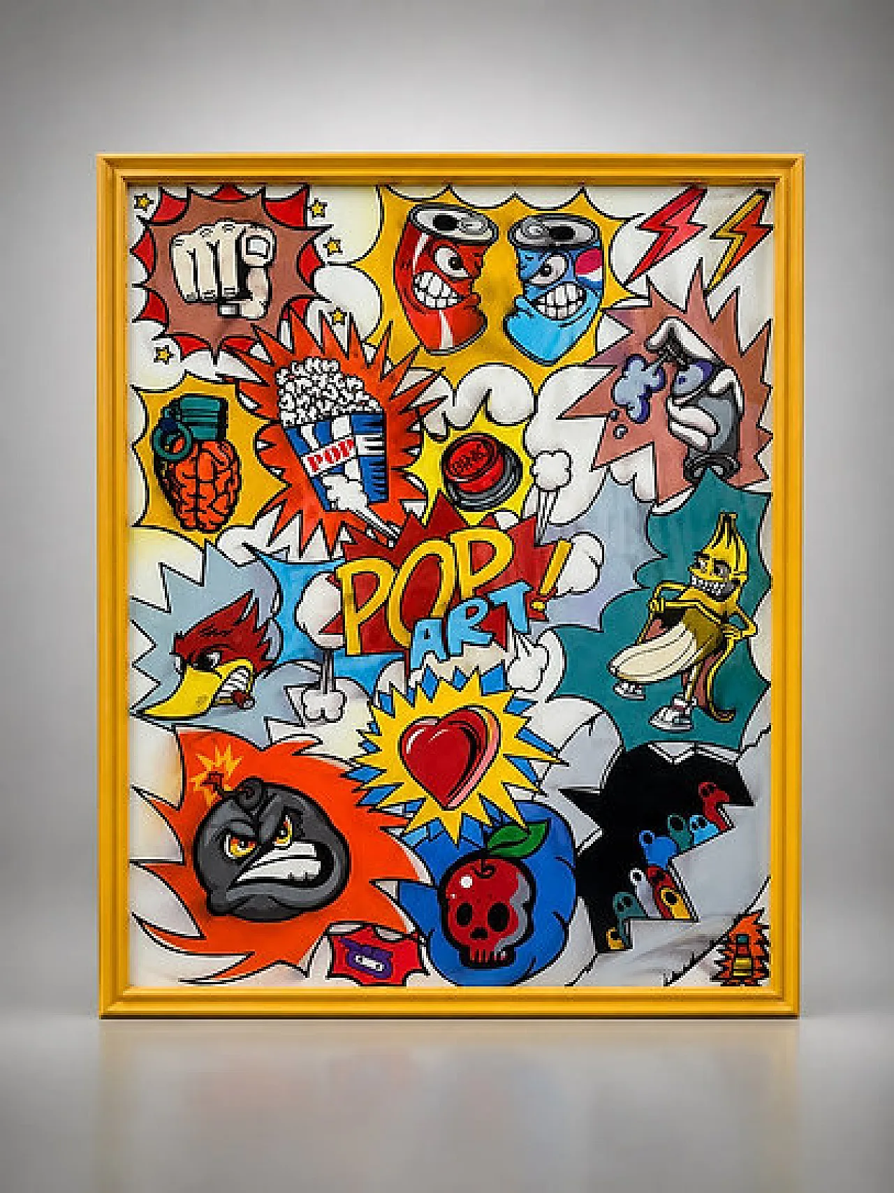 Pop Art, smalti acrilici su tavola, '900 1