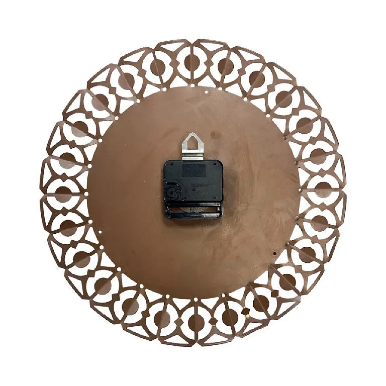 Richter wall clock in brass, openwork, 1960s 3