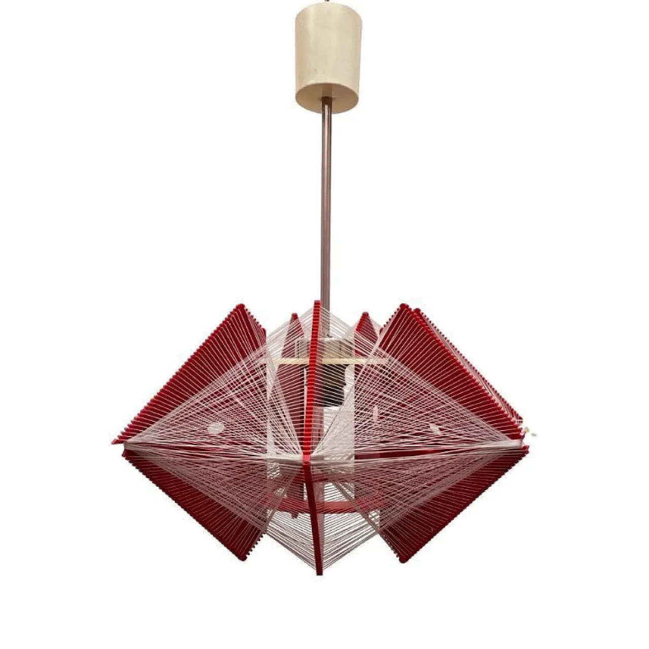 Rozwój Kłobuck hanging string lamp, 1970s 1
