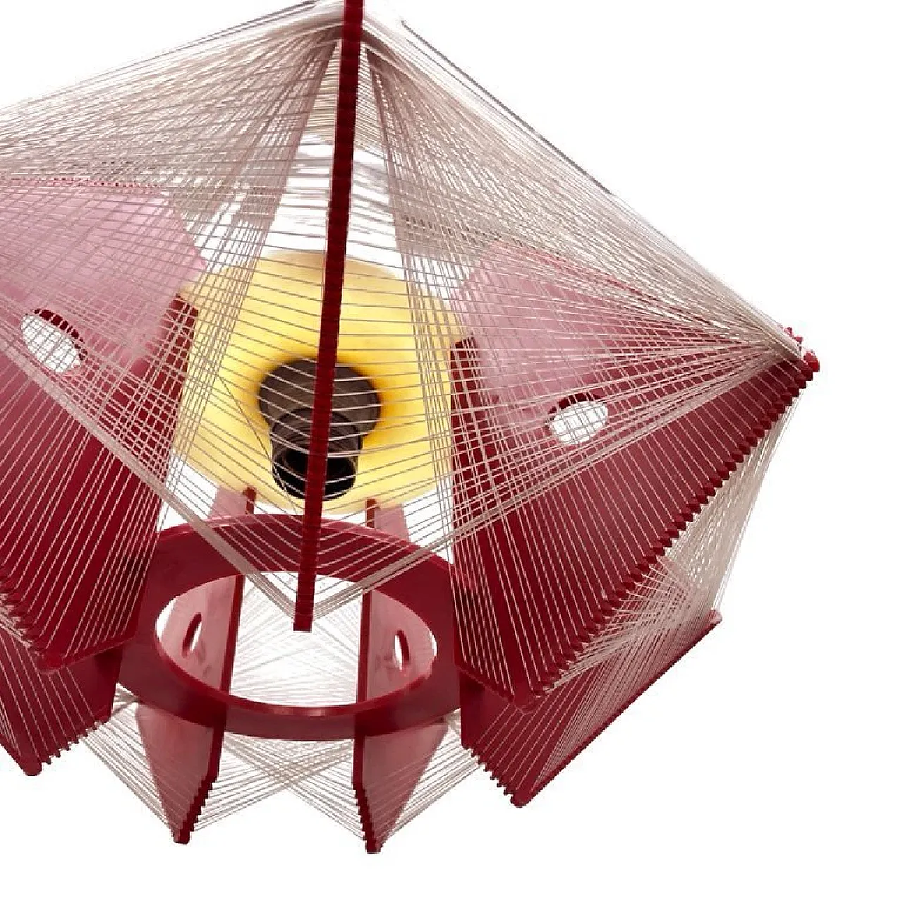 Rozwój Kłobuck hanging string lamp, 1970s 2