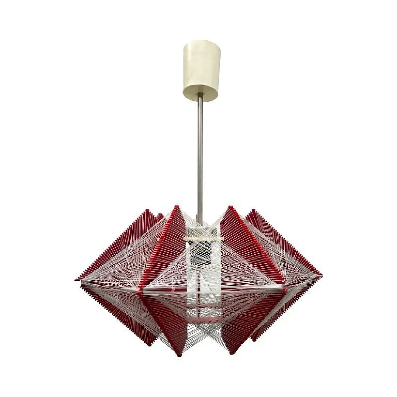 Rozwój Kłobuck hanging string lamp, 1970s 4