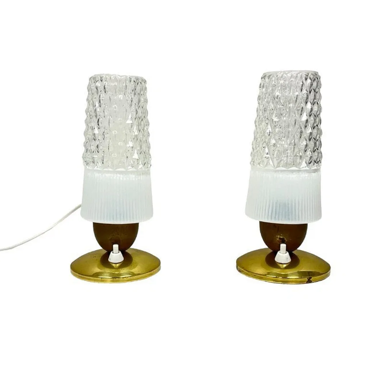 Pair of Elektro-Rausendorf Bautzen bedside lamps, 1970s 1