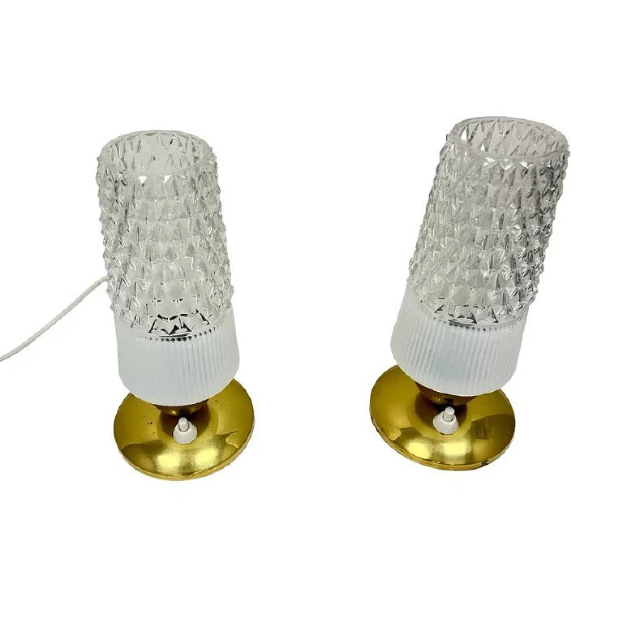 Pair of Elektro-Rausendorf Bautzen bedside lamps, 1970s 5