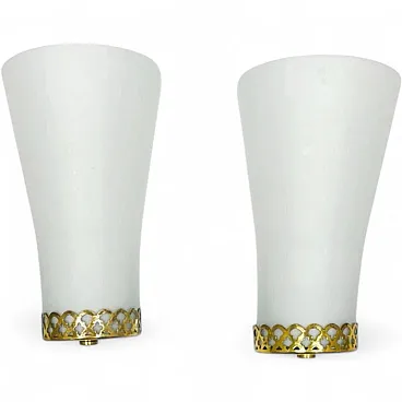 Pair of Doria Leuchten wall lamps, 1970s