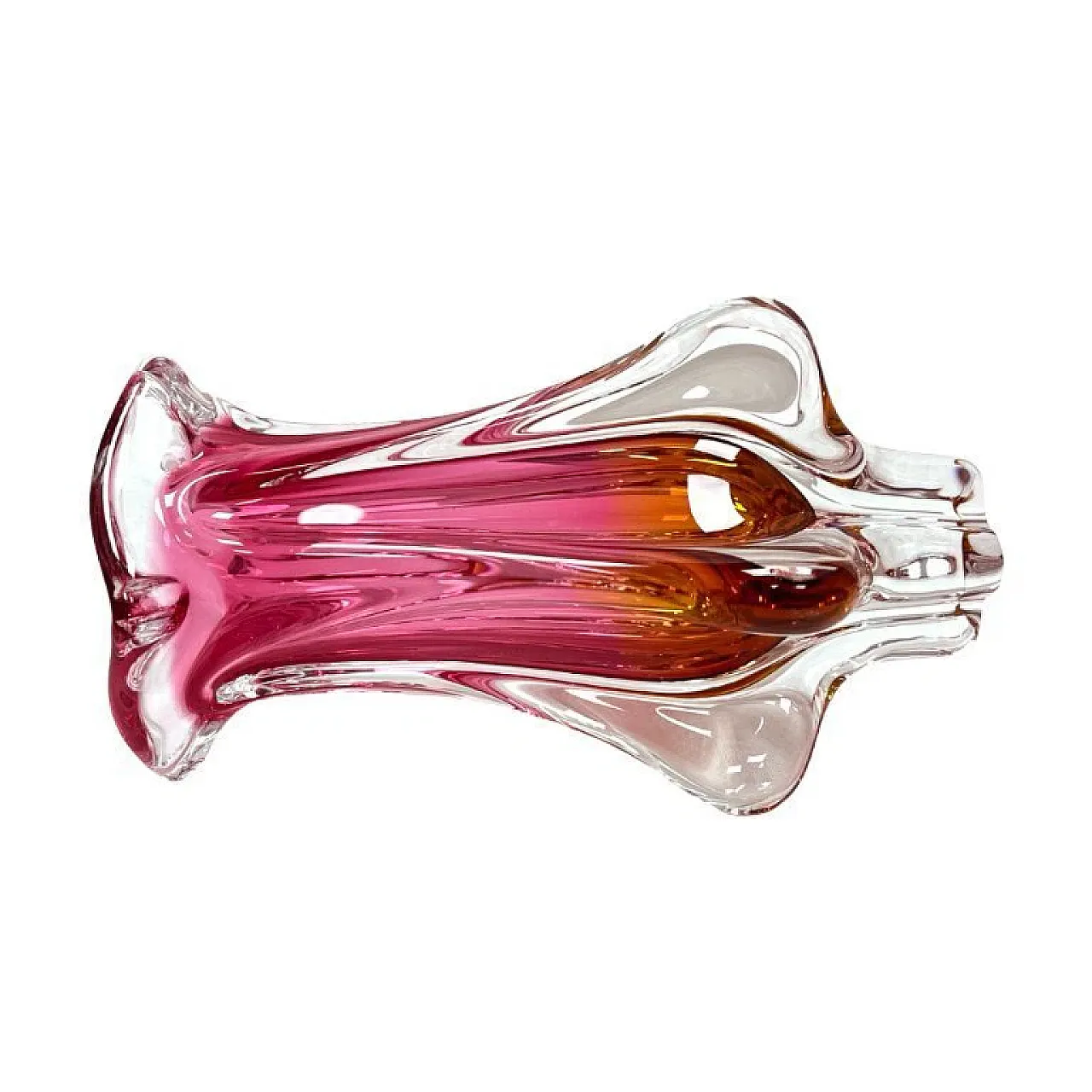 Vase Tulip by J. Hospodka, Chřibská Sklárna, 1960s 3