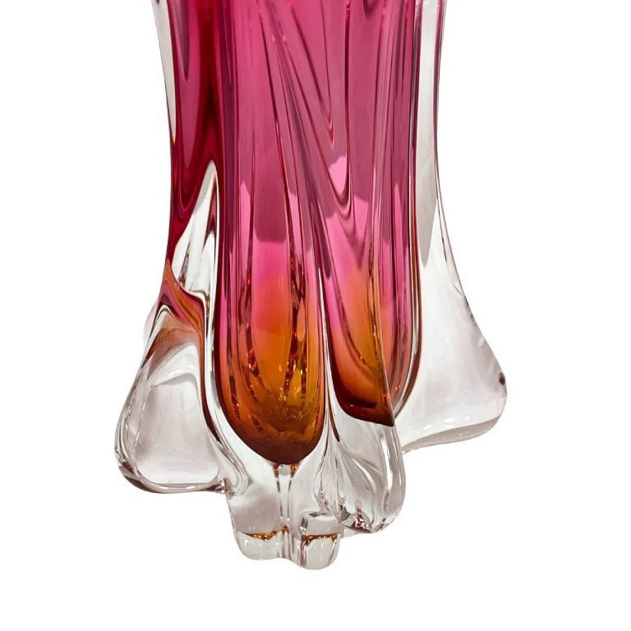 Vase Tulip by J. Hospodka, Chřibská Sklárna, 1960s 5