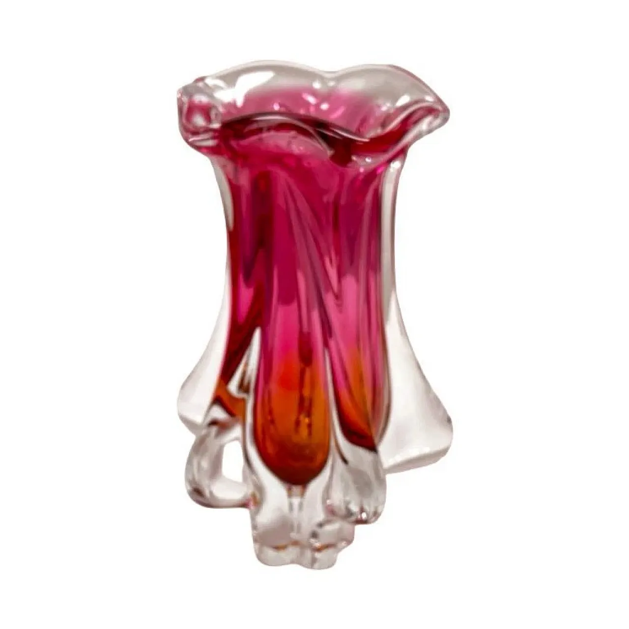 Vase Tulip by J. Hospodka, Chřibská Sklárna, 1960s 6