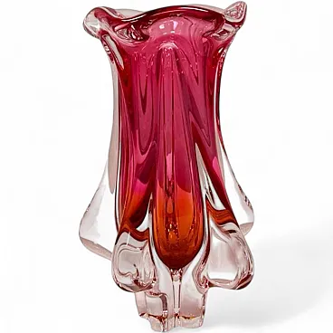 Vase Tulip by J. Hospodka, Chřibská Sklárna, 1960s