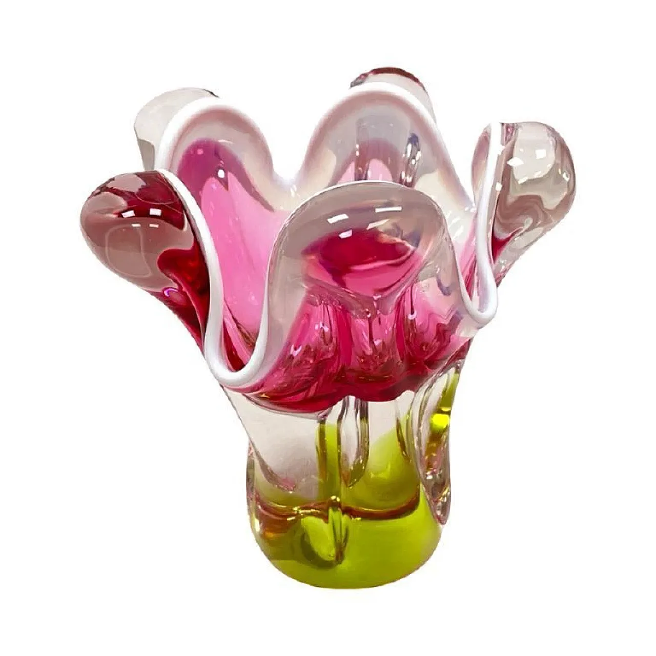 Chřibská Sklárna J. Hospodka vase, art glass, 1960s 2