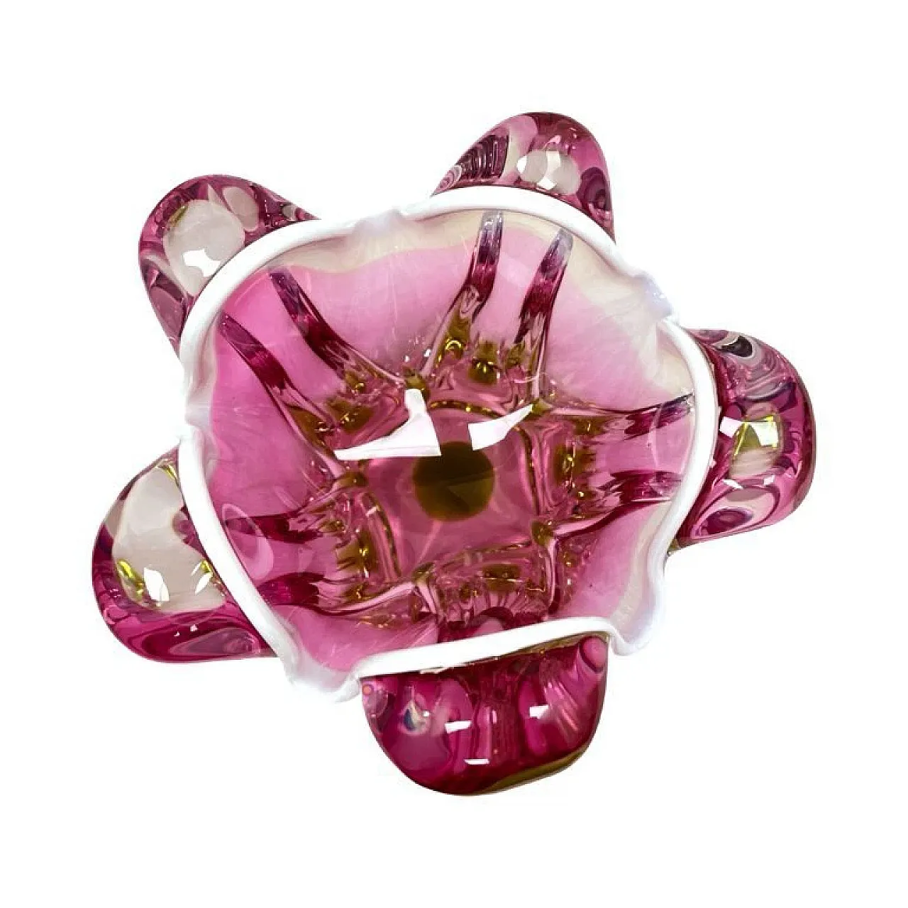 Chřibská Sklárna J. Hospodka vase, art glass, 1960s 3
