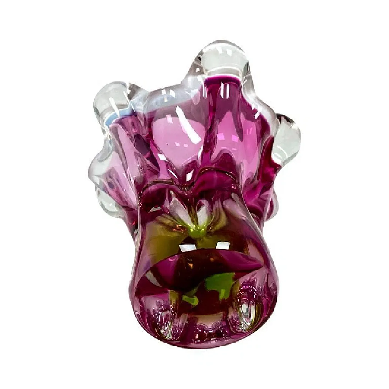 Chřibská Sklárna J. Hospodka vase, art glass, 1960s 5