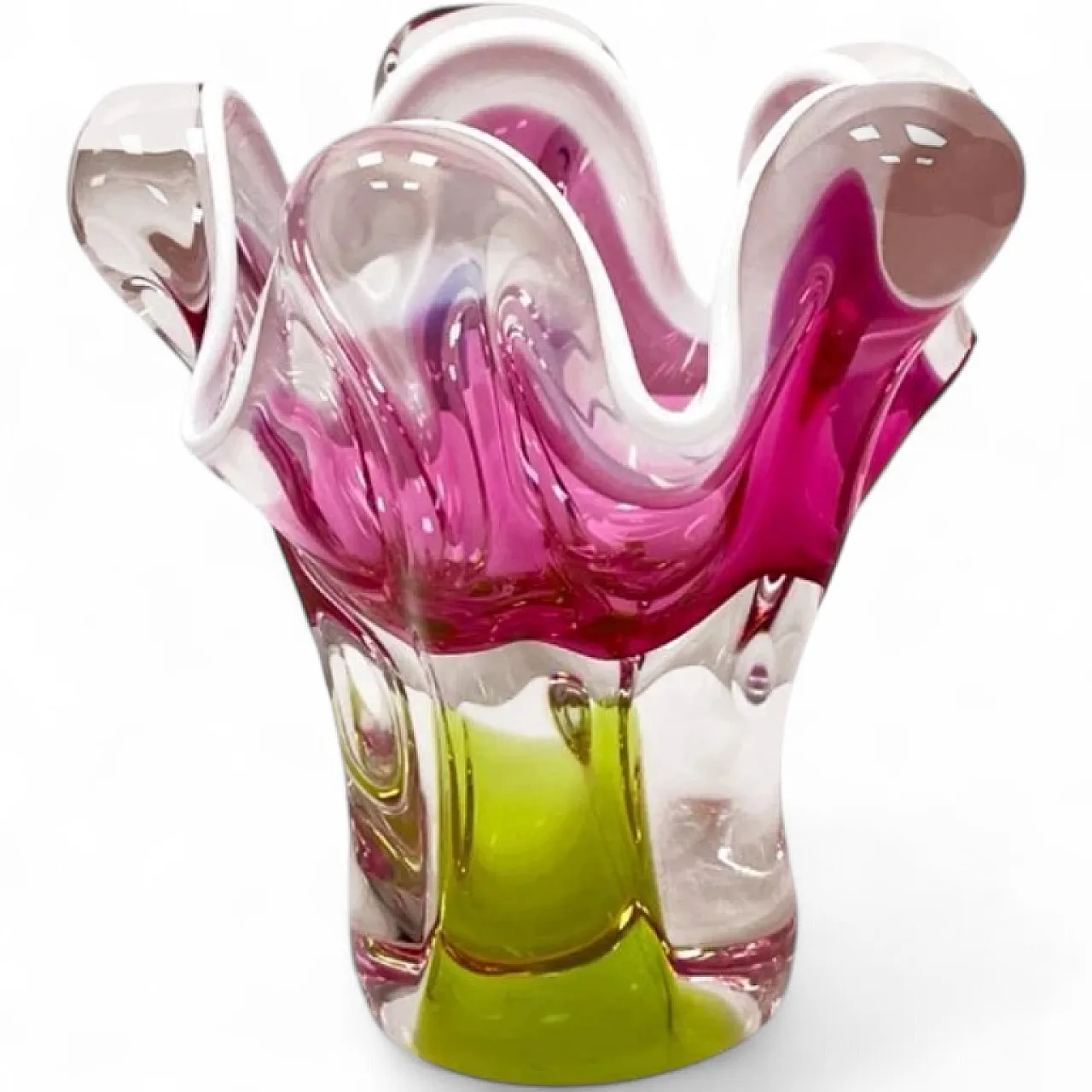 Chřibská Sklárna J. Hospodka vase, art glass, 1960s 8