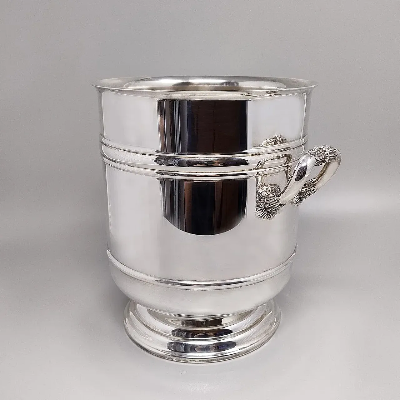 Champagne Sully placcato argento e secchiello del ghiaccio, anni '50 5