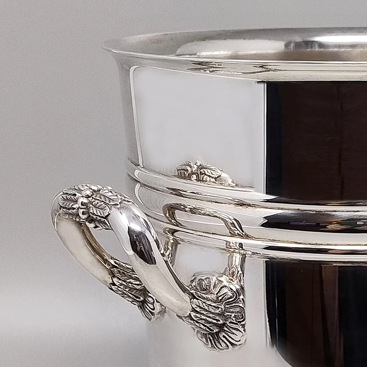 Champagne Sully placcato argento e secchiello del ghiaccio, anni '50 6