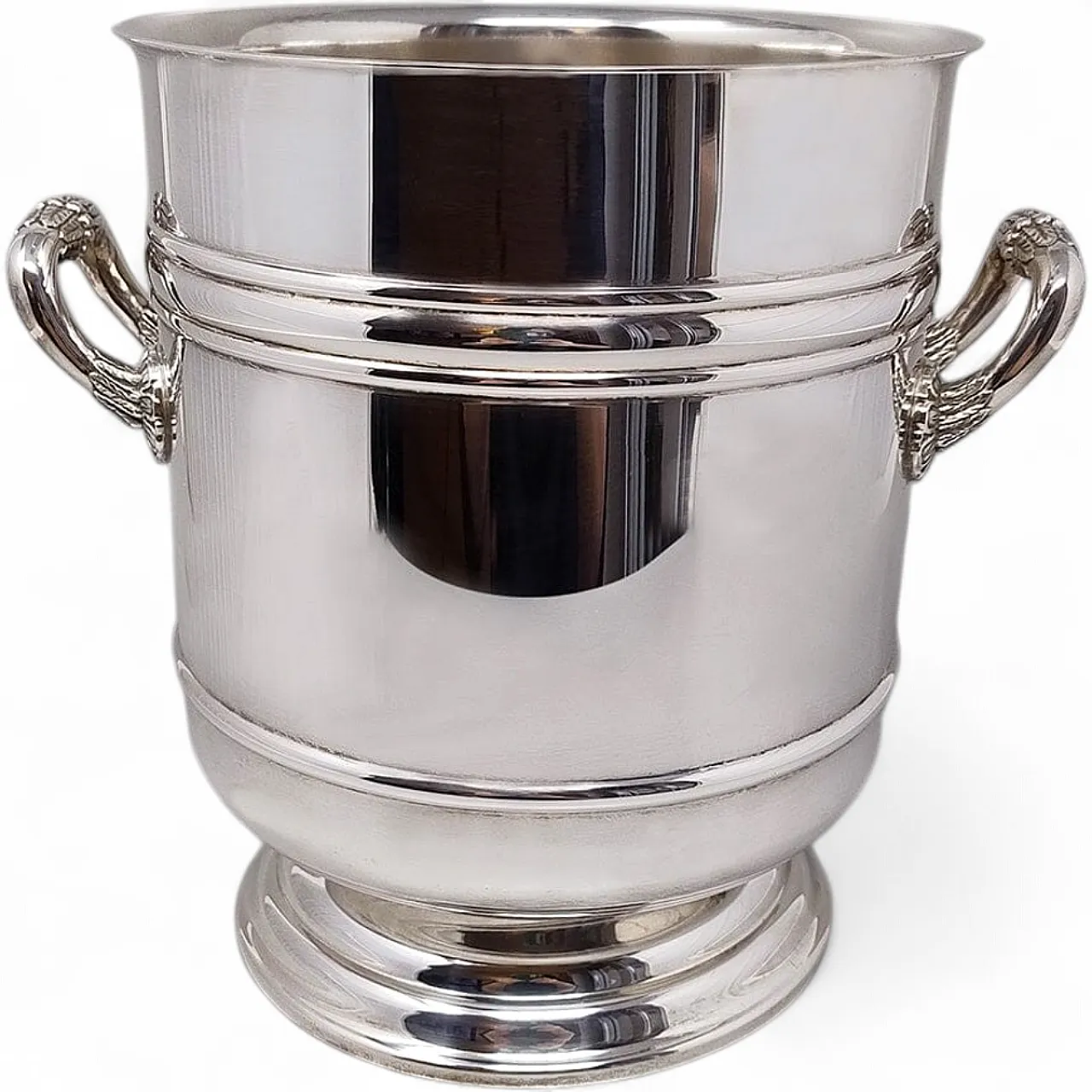 Champagne Sully placcato argento e secchiello del ghiaccio, anni '50 9