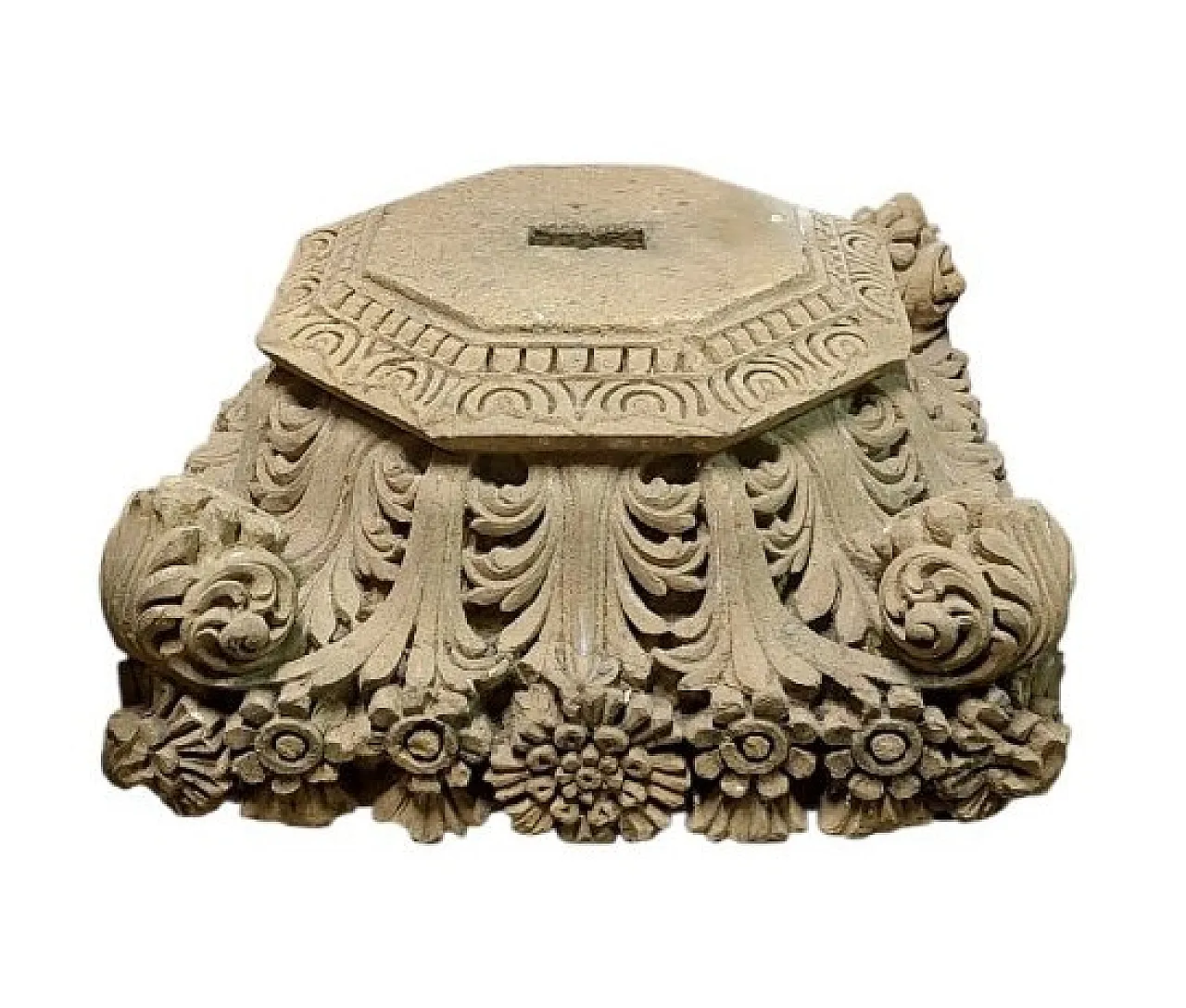 Capital in sandstone or Lecce stone, 19th century 1