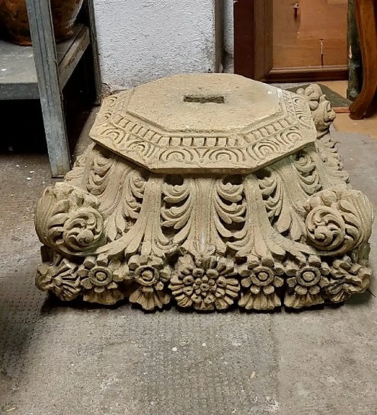Capital in sandstone or Lecce stone, 19th century 5