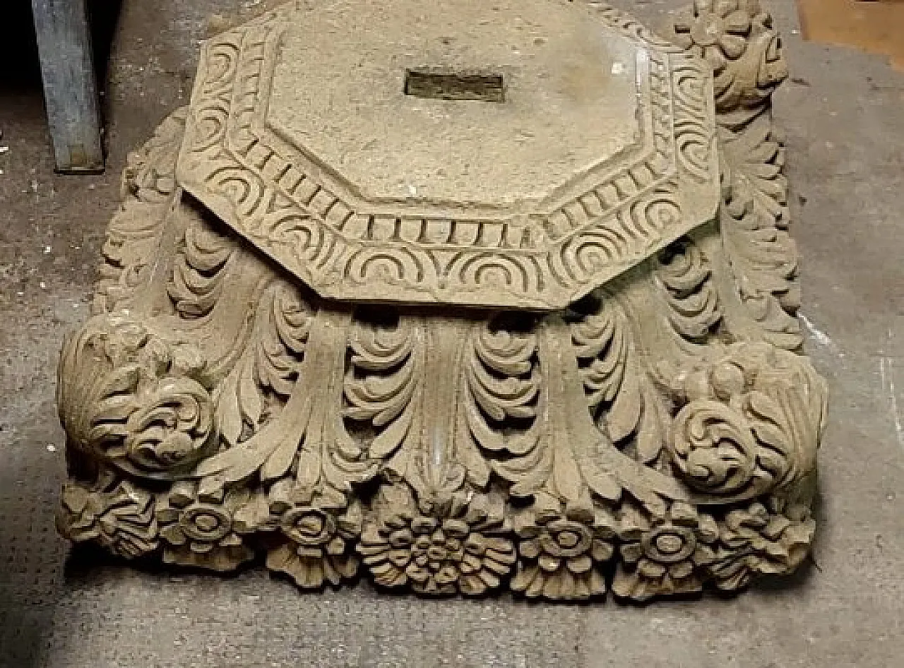 Capital in sandstone or Lecce stone, 19th century 10
