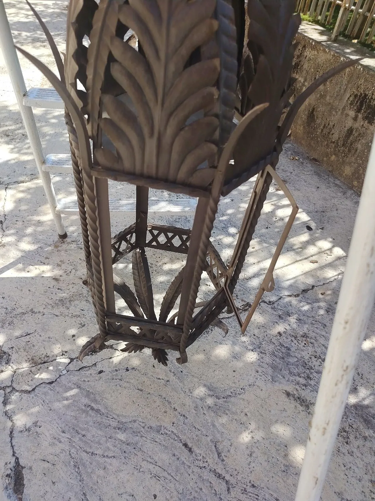 Hand-wrought iron hanging lantern, 19th century 9