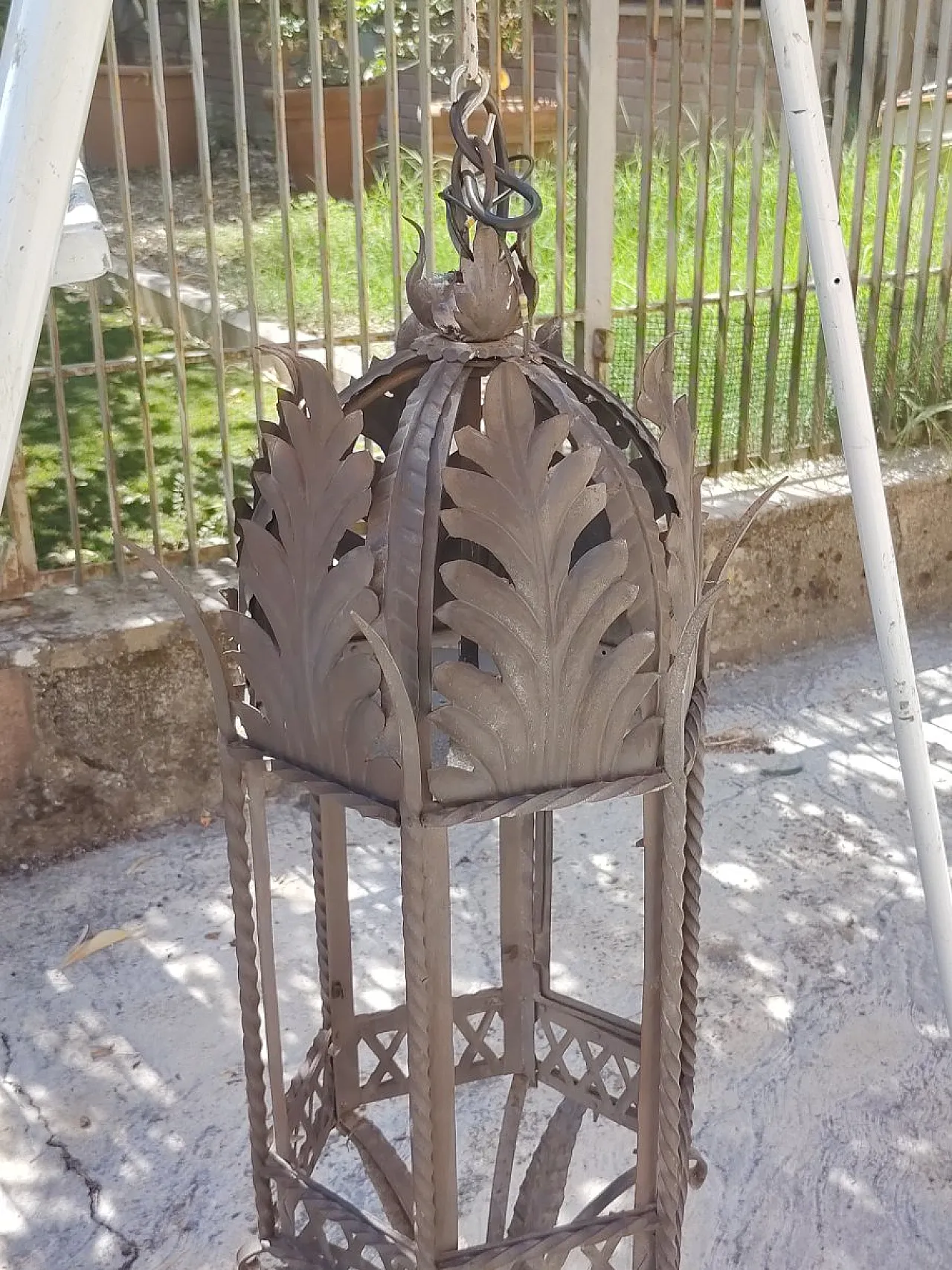 Hand-wrought iron hanging lantern, 19th century 11