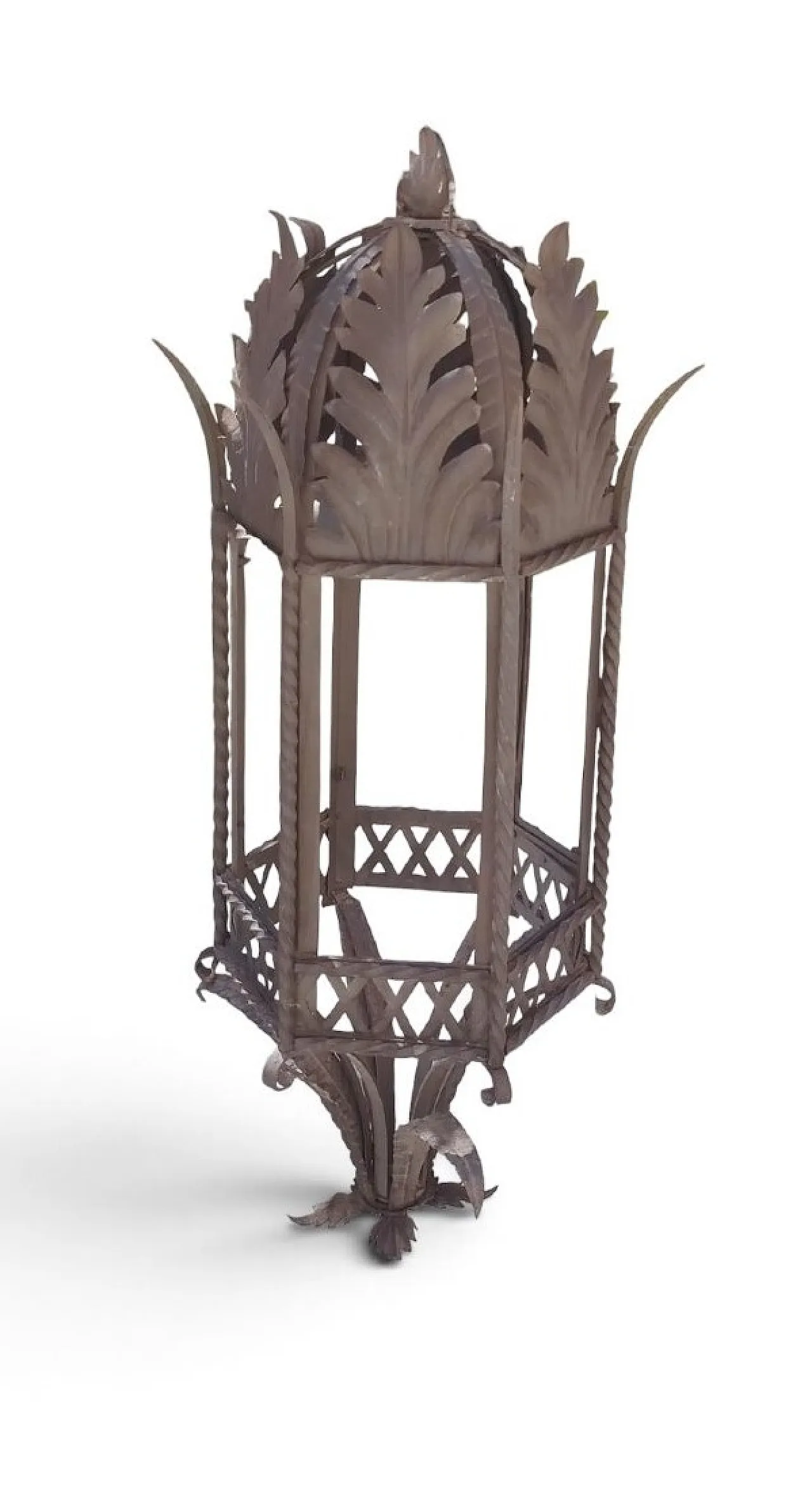 Hand-wrought iron hanging lantern, 19th century 12