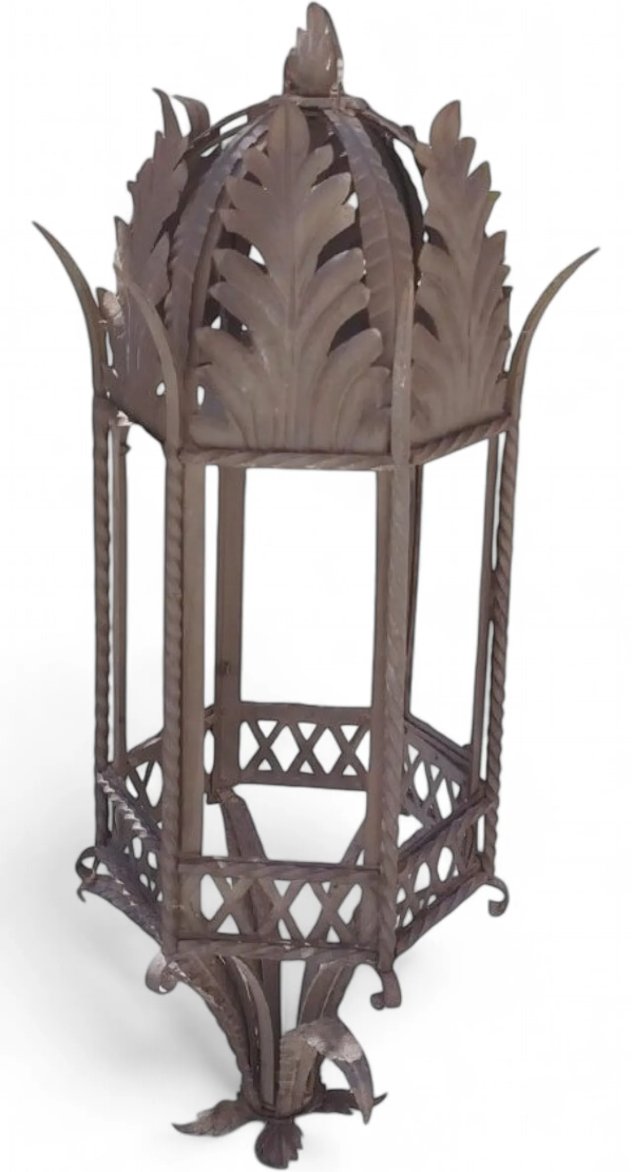 Hand-wrought iron hanging lantern, 19th century 13