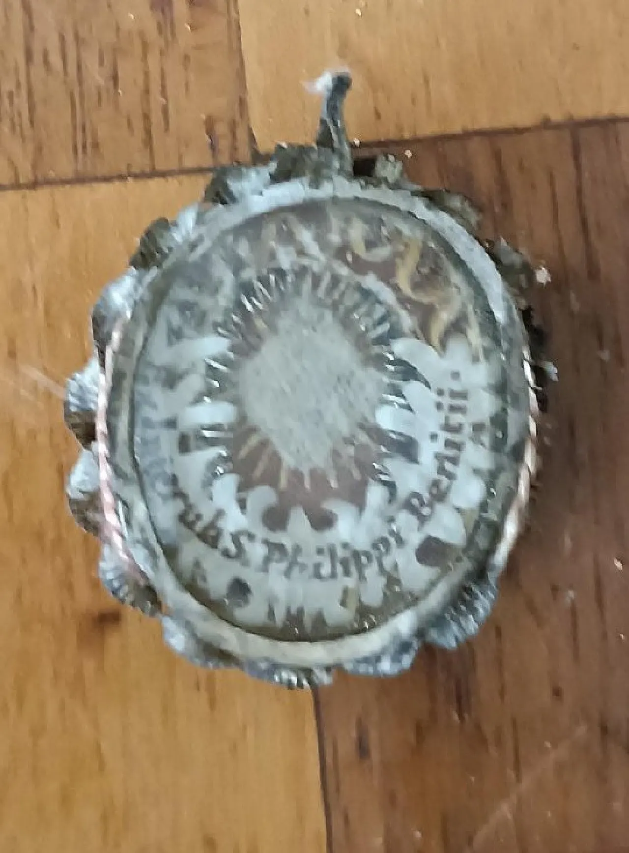 Silver reliquary with beveled crystal facade, 19th century 2