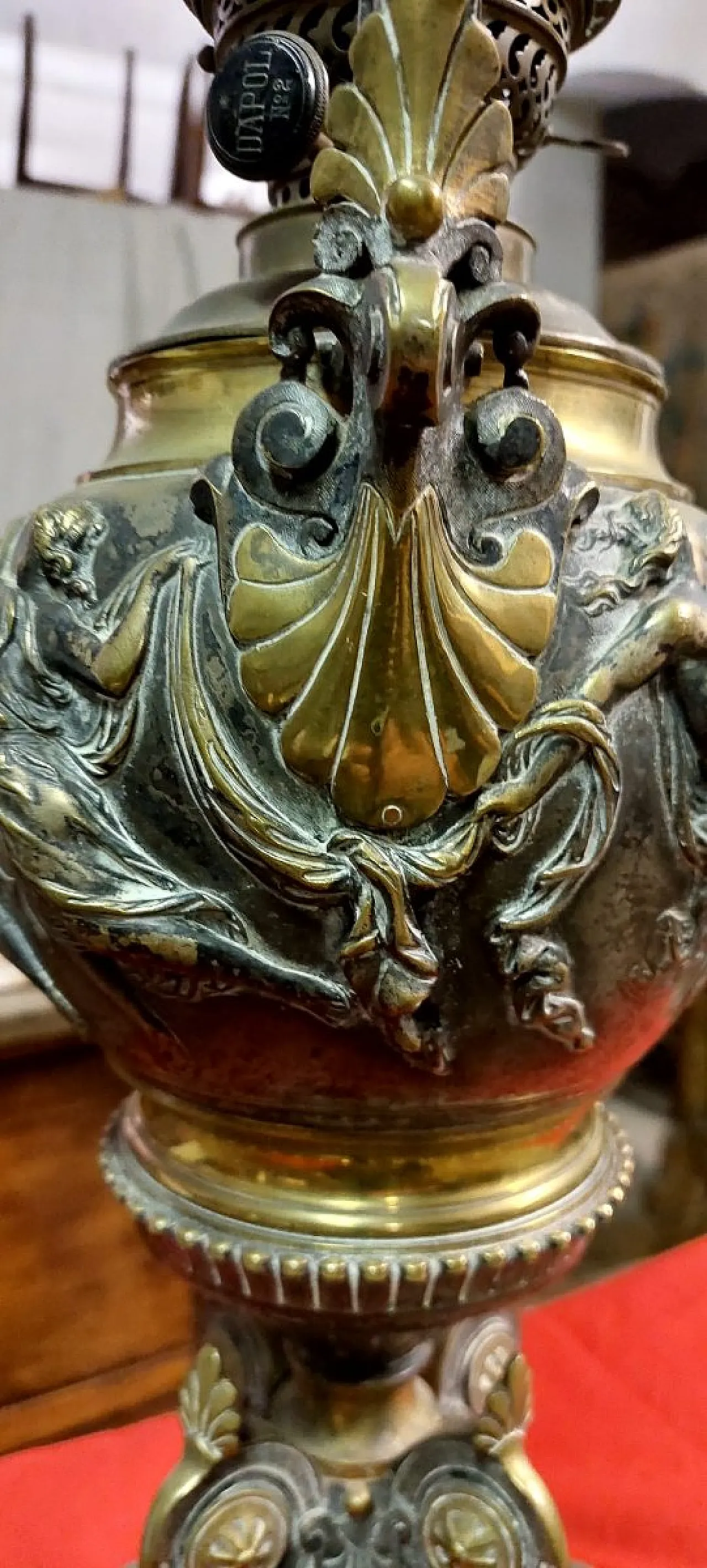 Bronze table lamp, 19th century 3