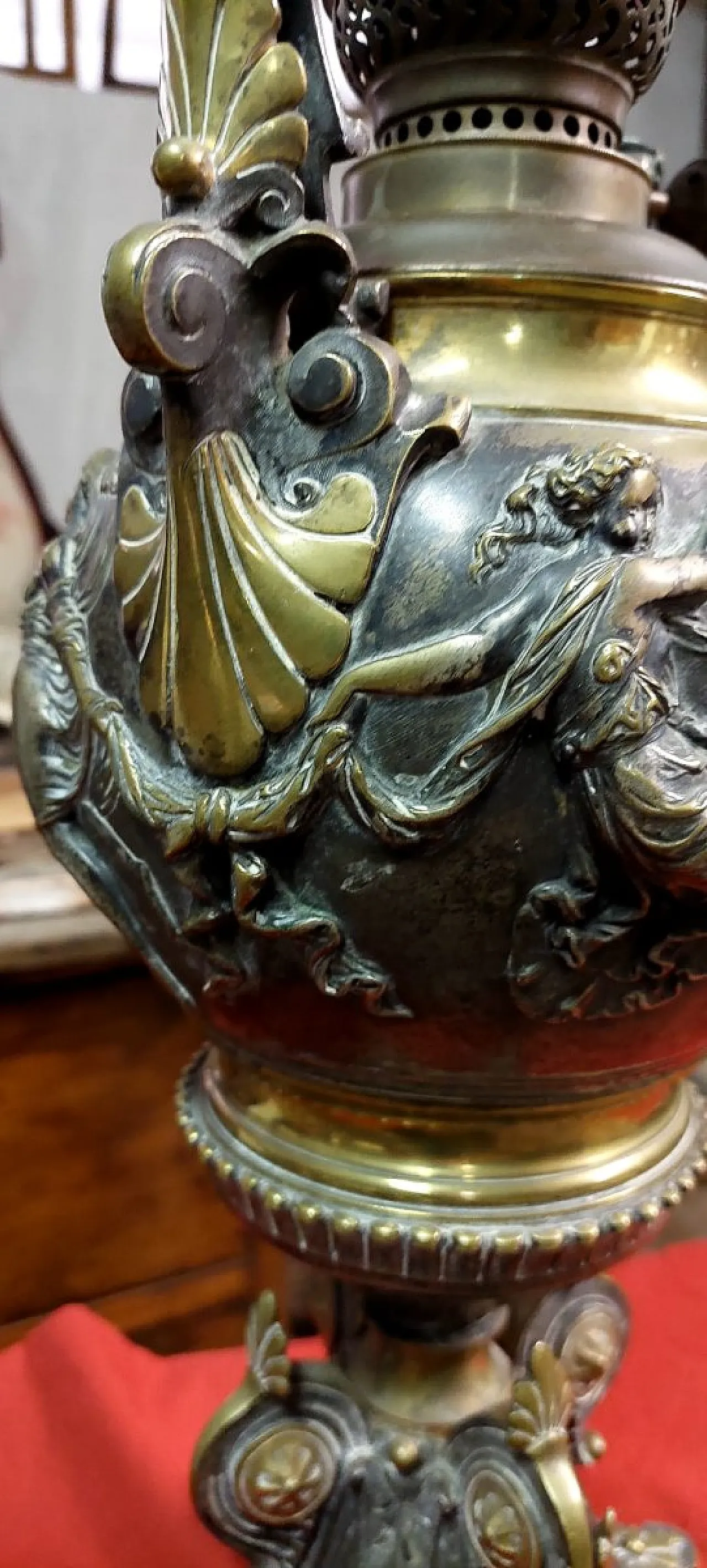 Bronze table lamp, 19th century 4