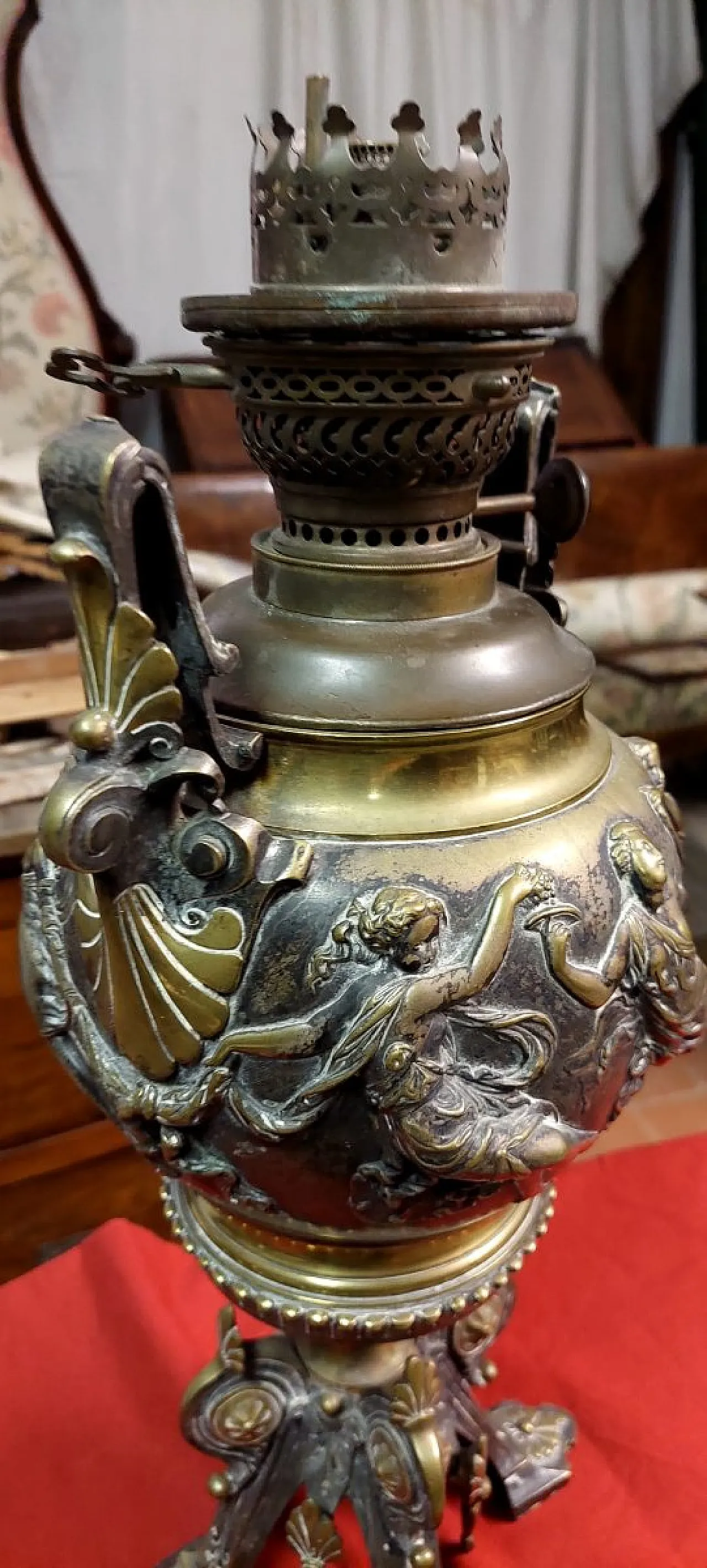 Bronze table lamp, 19th century 7