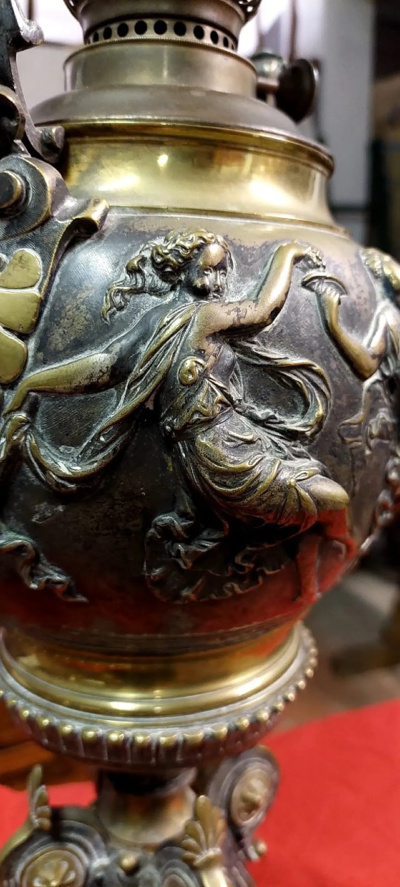 Bronze table lamp, 19th century 8