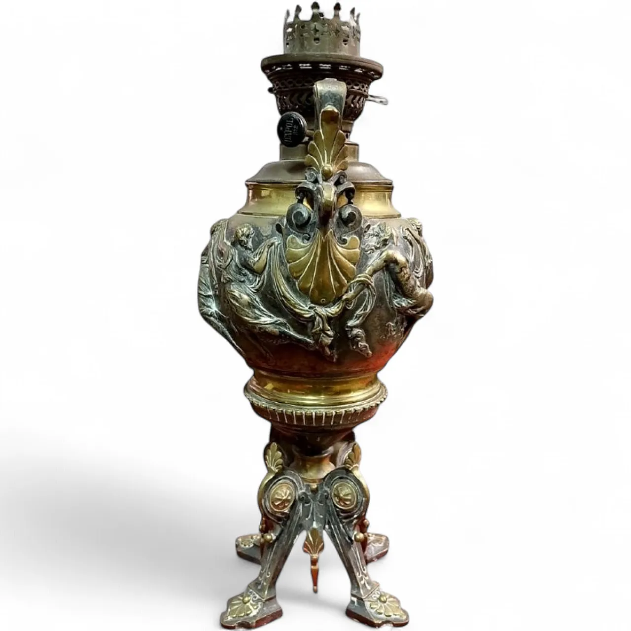 Bronze table lamp, 19th century 9
