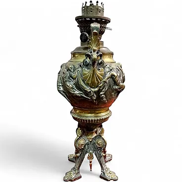 Bronze table lamp, 19th century