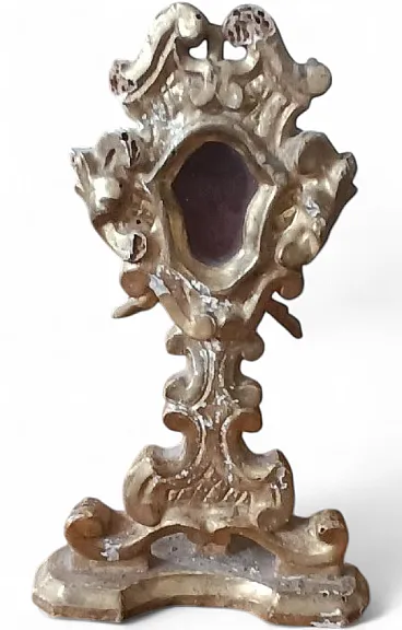 Gilded wooden reliquary, late 18th century