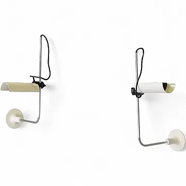 Pair of Adam wall lamps by Vico Magistretti for O-Luce, 1970s