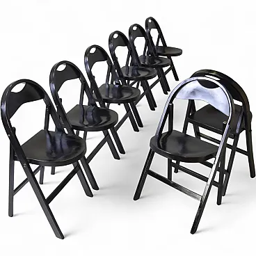 8 Tric chairs by Achille & Pier Giacomo Castiglioni for Bernini, 1960s