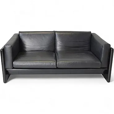 Wood and leather sofa by Kazuhide Takahama for Gavina, 1970s