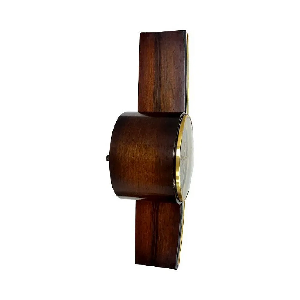 Zentra mantel clock black and gold, 1950s 2