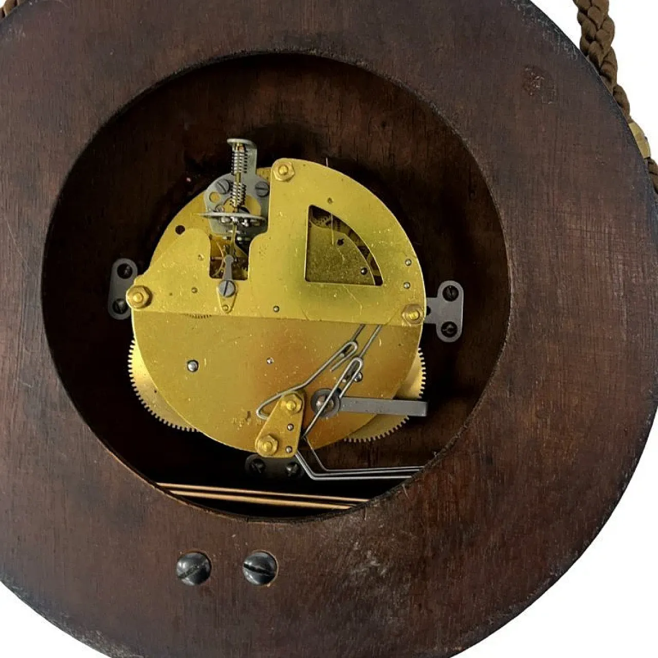 Kienzle Schwebegang wall clock on rope, 1960s 2