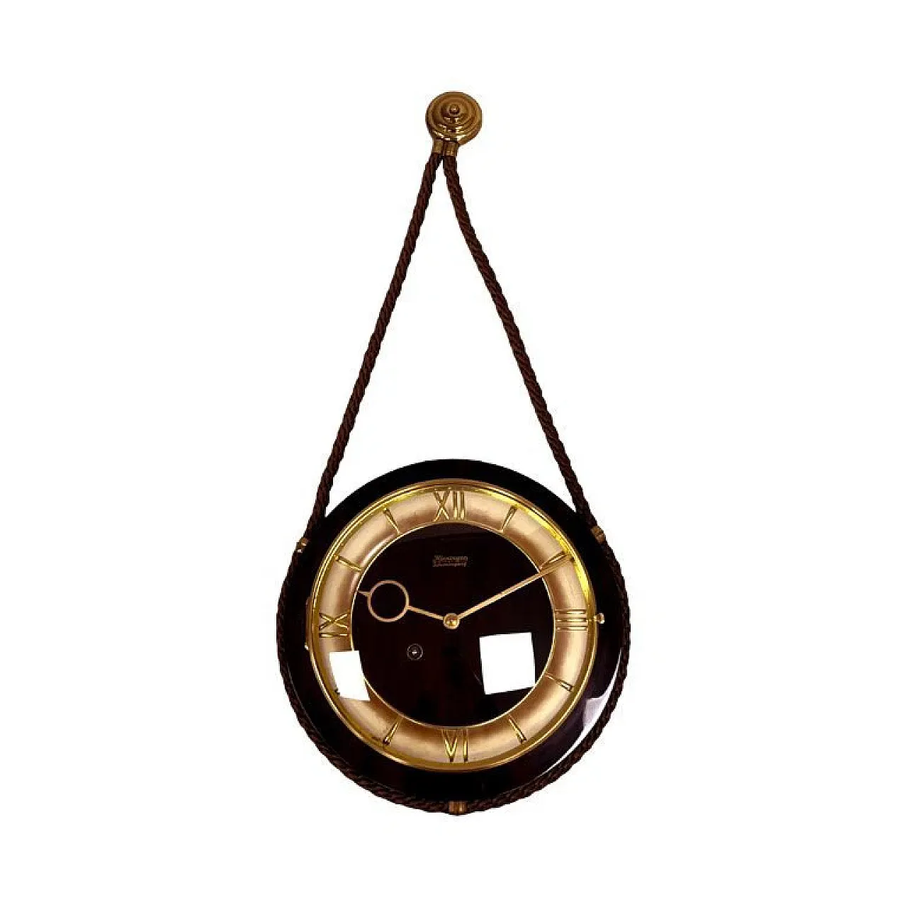 Kienzle Schwebegang wall clock on rope, 1960s 5