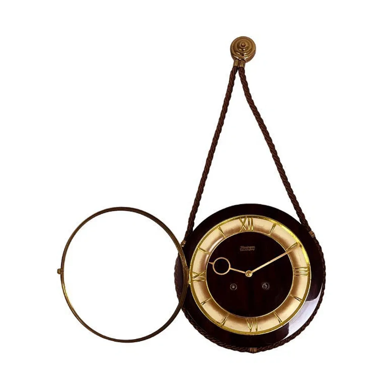 Kienzle Schwebegang wall clock on rope, 1960s 7