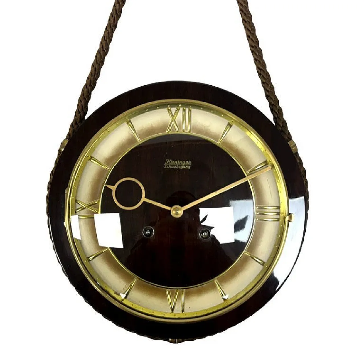 Kienzle Schwebegang wall clock on rope, 1960s 11