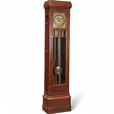 Orologio a pendolo Liberty in mogano, primo '900